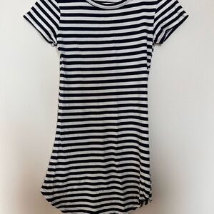 Active USA Navy and White Striped Top